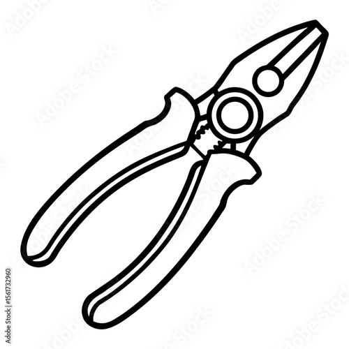 Wire Cutter Tool Vector Art