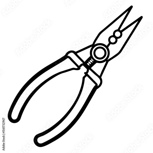 Wire Cutter Tool Vector Art