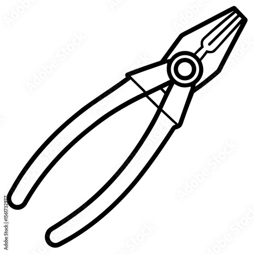 Wire Cutter Tool Vector Art