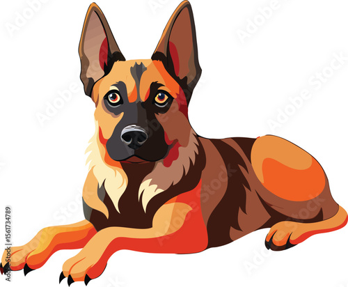 A collection of heartwarming stylized dog illustration