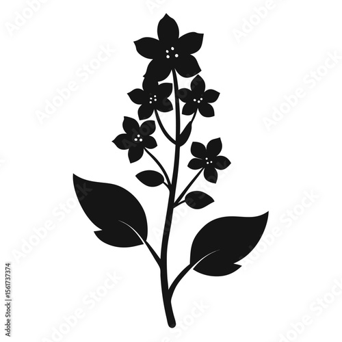 goosefoot silhouette -on-white-background