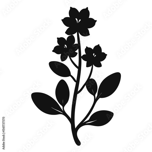 goosefoot- silhouette vector illustration-on-white-background
