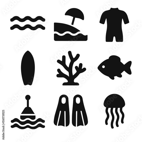 Swimming Icon Set