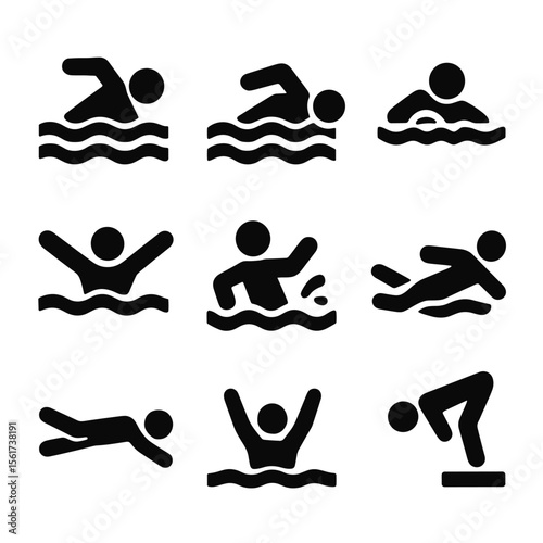 Swimming Icon Set