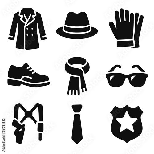 Detective Icons Set
