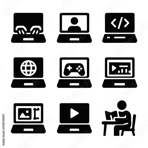 Laptop Activity Icons