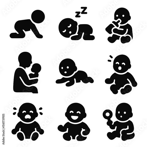 Infant Activity Icons Grid