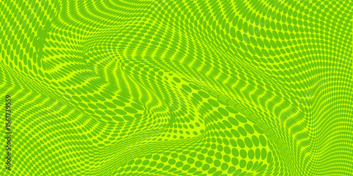 Dots halftone yellow green color pattern gradient texture background. modern. eps10