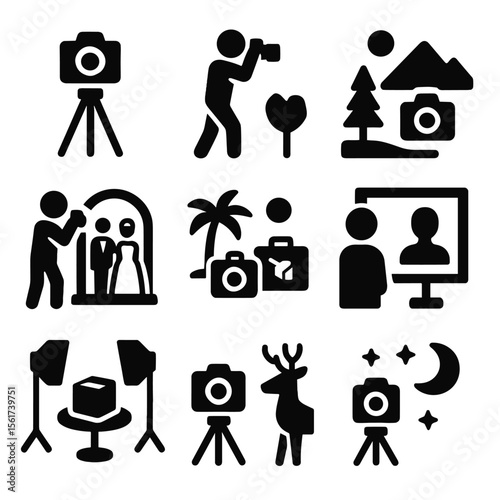 Black Vector Icon Set