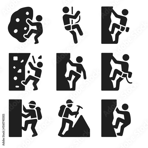 Rock Climbing Icons