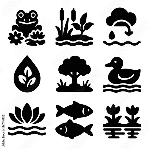 Wetland Icon Grid