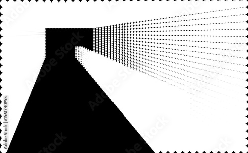 Sequence spiral in white circles blended 50 steps