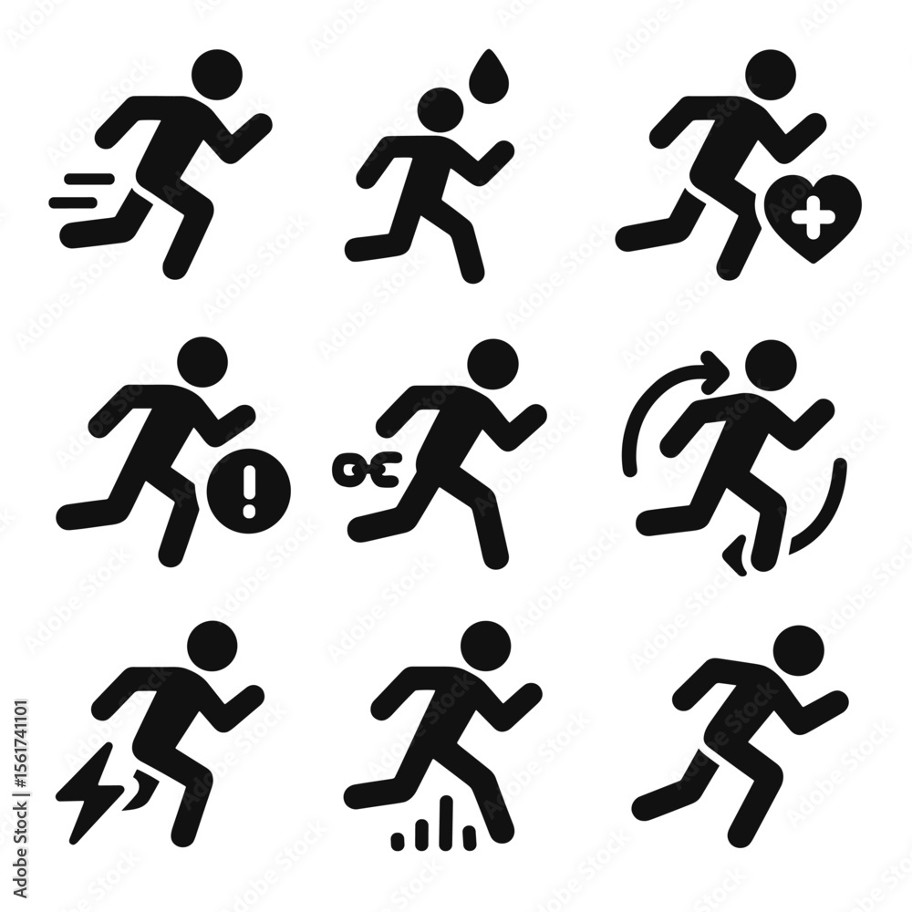 Naklejka premium Iconic Motion Symbols