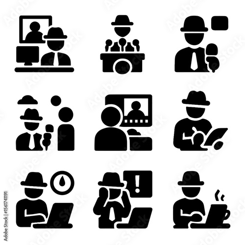 Journalism Icon Grid