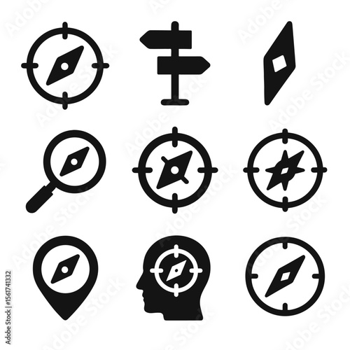 Compass Icon Grid