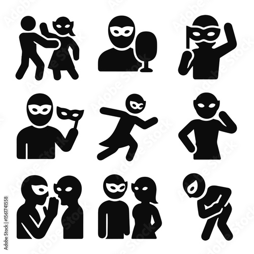Masquerade Icons Grid