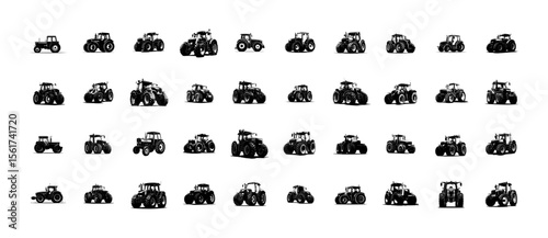 Traktor Bundle Silhouette - 40 Vector