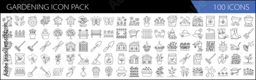 one hundred Elegant Line Icons for Green Thumbs & Garden Designers