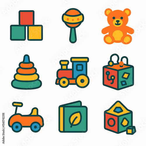 Colorful Toddler Icons