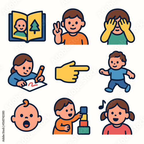 Toddlerhood Icon Set