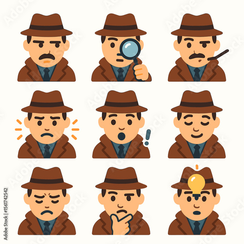 Detective Mood Icons