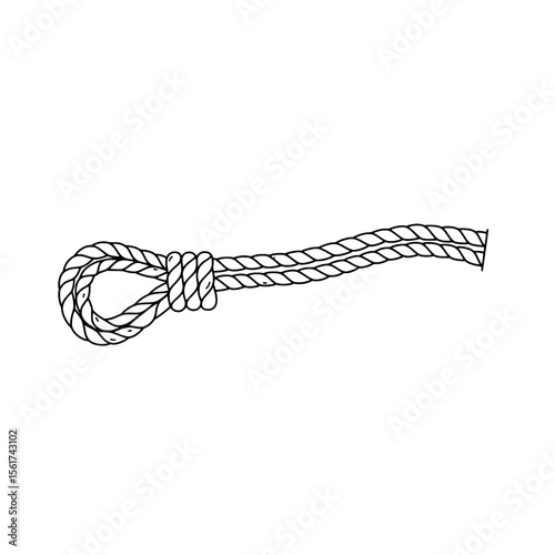 Knot Rope: Close-up shot of a neatly tied rope, focusing on the intricate details of the knot, highlighting the strength and versatility of this essential tool.