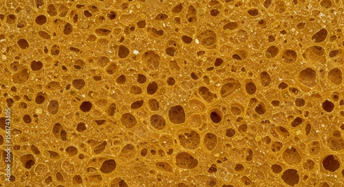 Close up reveals the porous texture of a natural sea sponge, perfect for cleaning, skincare, or bath and spa applications.