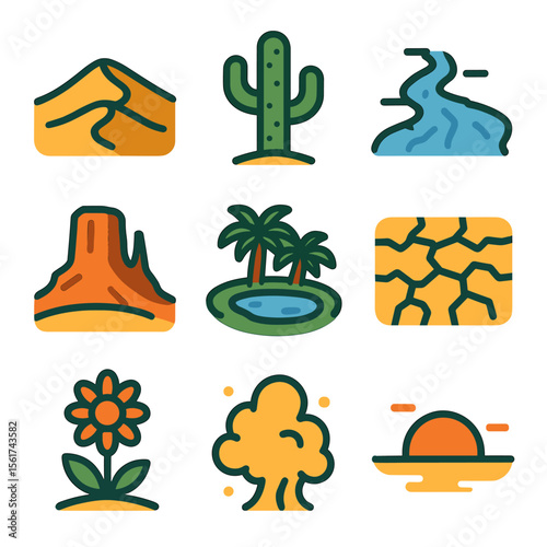 Desert Icon Set