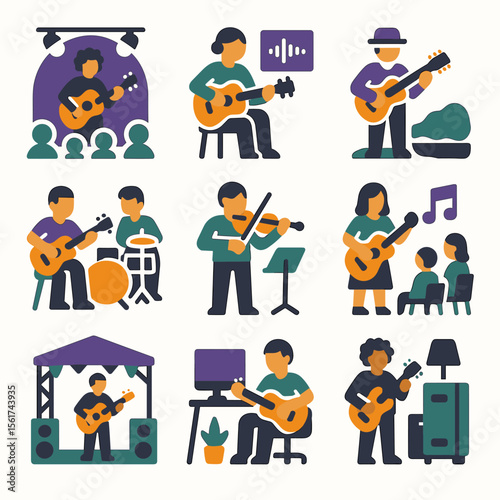Musician Icons Grid