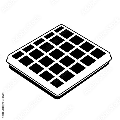 Air Filter Grid:  A clean, efficient air filter grid, showcasing its square design and grid pattern.  Ideal for illustrating air purification and HVAC systems.