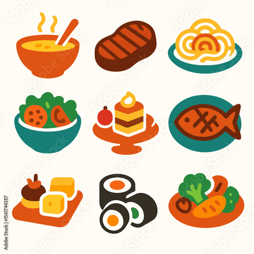 Colorful Chef Icons
