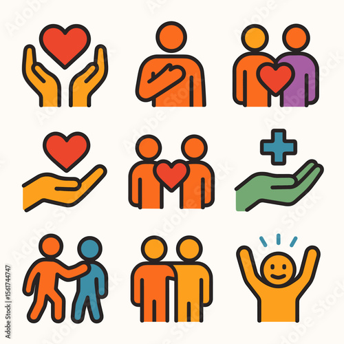 Colorful Kindness Icons