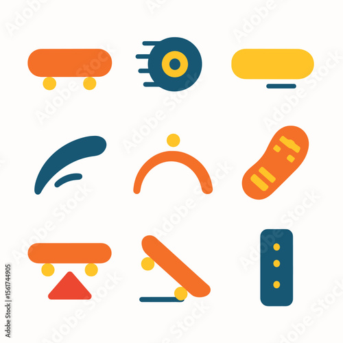 Skateboarding Icon Set