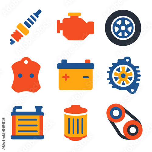 Colorful Mechanic Icons