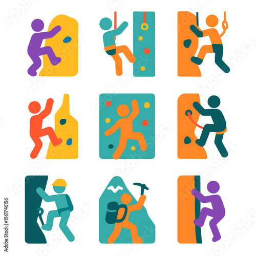 Rock Climbing Icons