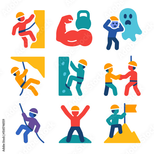 Rock Climbing Icons