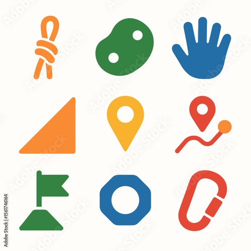 Colorful Climbing Icons