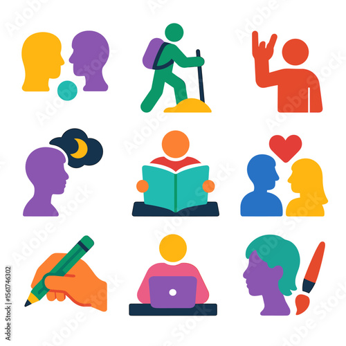 Teenage Activity Icons