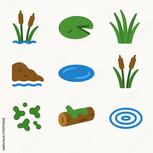 Wetland Icon Set