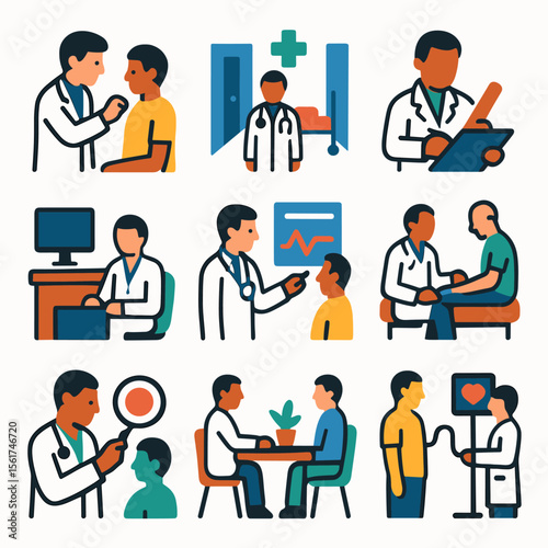 Colorful Medical Icon Set