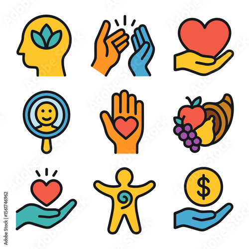 Gratitude Icon Grid