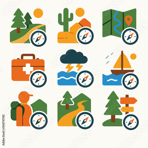 Colorful Navigation Icons