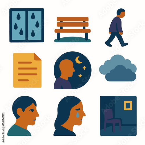 Melancholic Icon Set