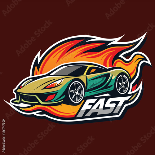 Sport Car Logo. Automotive, Car Showroom, Car Dealer Logo Design Vector
