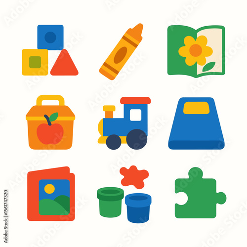 Colorful Preschool Icons