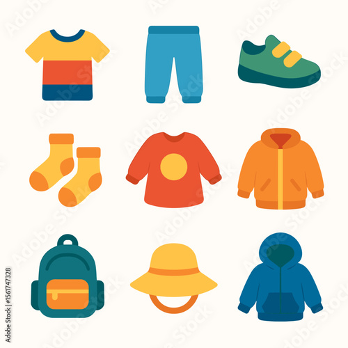 Preschool Clothing Icons