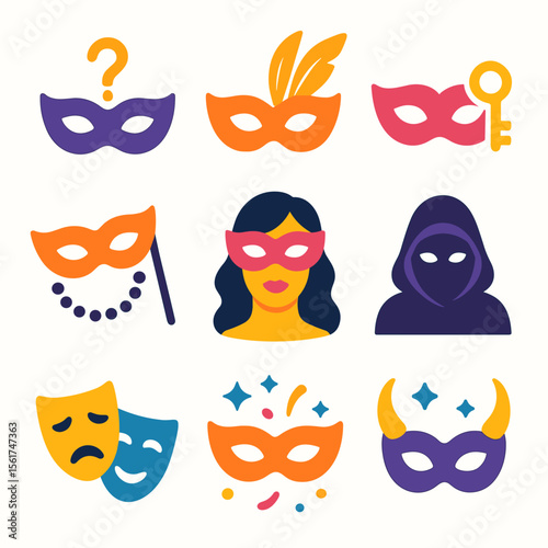 Colorful Masquerade Icons