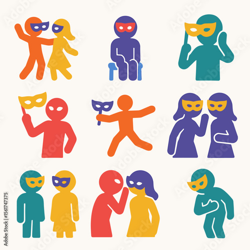 Colorful Masquerade Icons