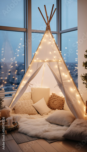 Kids room decoration with tent