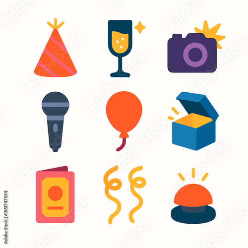Colorful Party Icons
